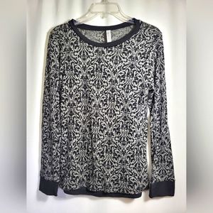 Gitano black and gray sheer tunic women's L  #1807